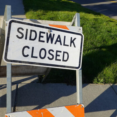 5 common types of sidewalk closed signs